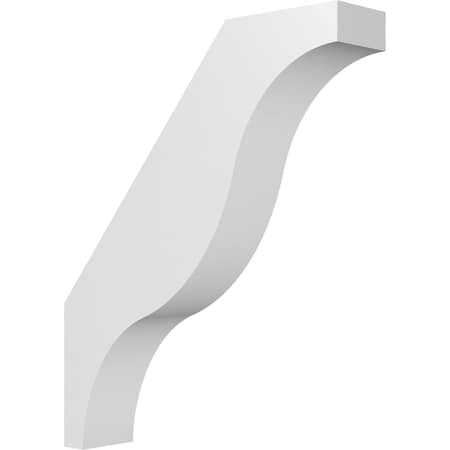 Ekena Millwork 6-in. W x 28-in. D x 34-in. H Funston Architectural Grade PVC Knee Brace BRCP06X28X34FST